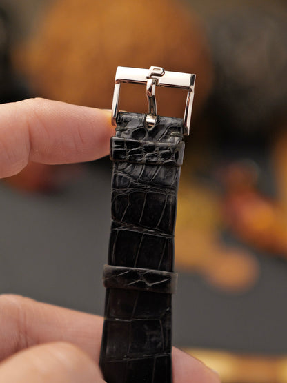 Piaget Protocole Onyx Diamond Dial 18K White Gold Ultra-Thin Ref. 9150 (Circa 1980s)