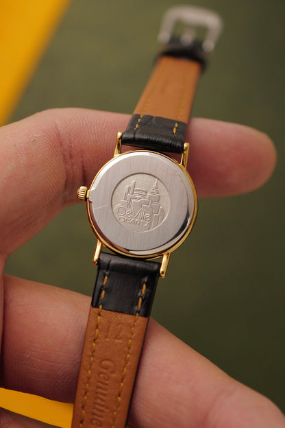 Omega De-ville "Onyx" on strap Circa. 1990s