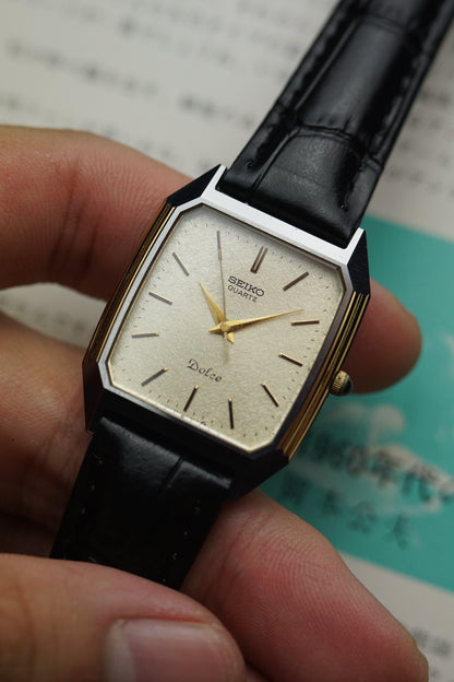 Seiko Dolce 2 tone step bezel case.