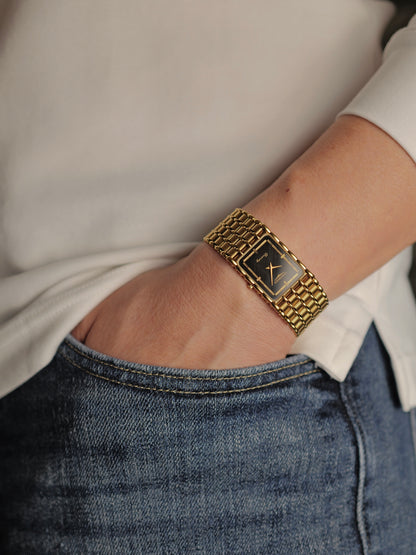 Longines “Art Deco Tank” Integrated Bracelet Ref. 6938 (circa mid 1980s)