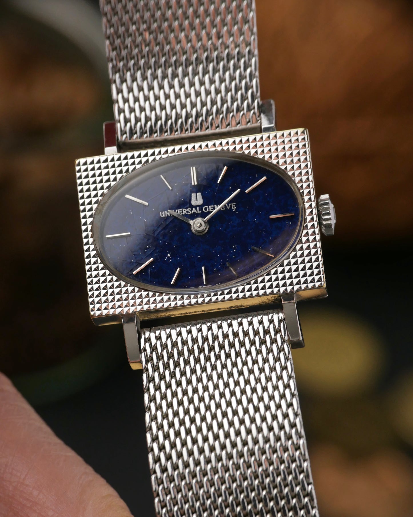 Universal Genève “Clous de Paris Rectangle” Ref. 710608 (Circa late 60s/early 70s)