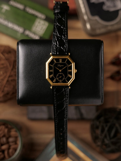 Longines “Octagon” Black Gilt Ref. 3209 (circa 1969)