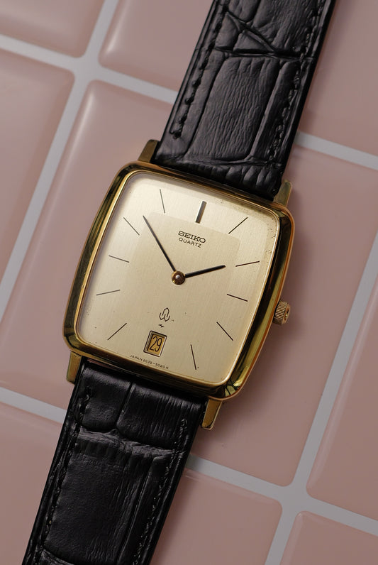 seiko Quartz Chariot Tank with Date function Circa. 1979