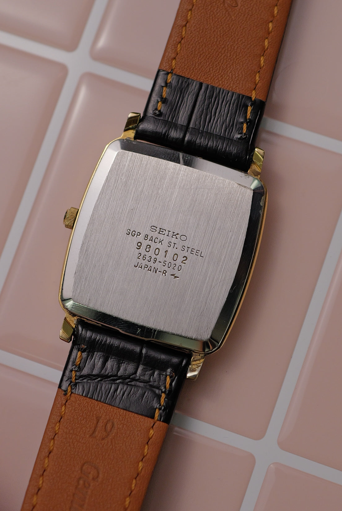 seiko Quartz Chariot Tank with Date function Circa. 1979