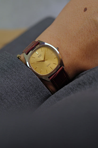 Seiko Dolce C-case on scratch resistant NSAG Circa. 1980