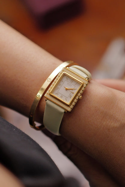 Seko Quartz Tank "Art Deco stripes" Circa. 1983