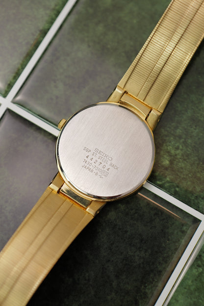 Seiko Quartz "Golden hour" integrated bracelet circa. 1984