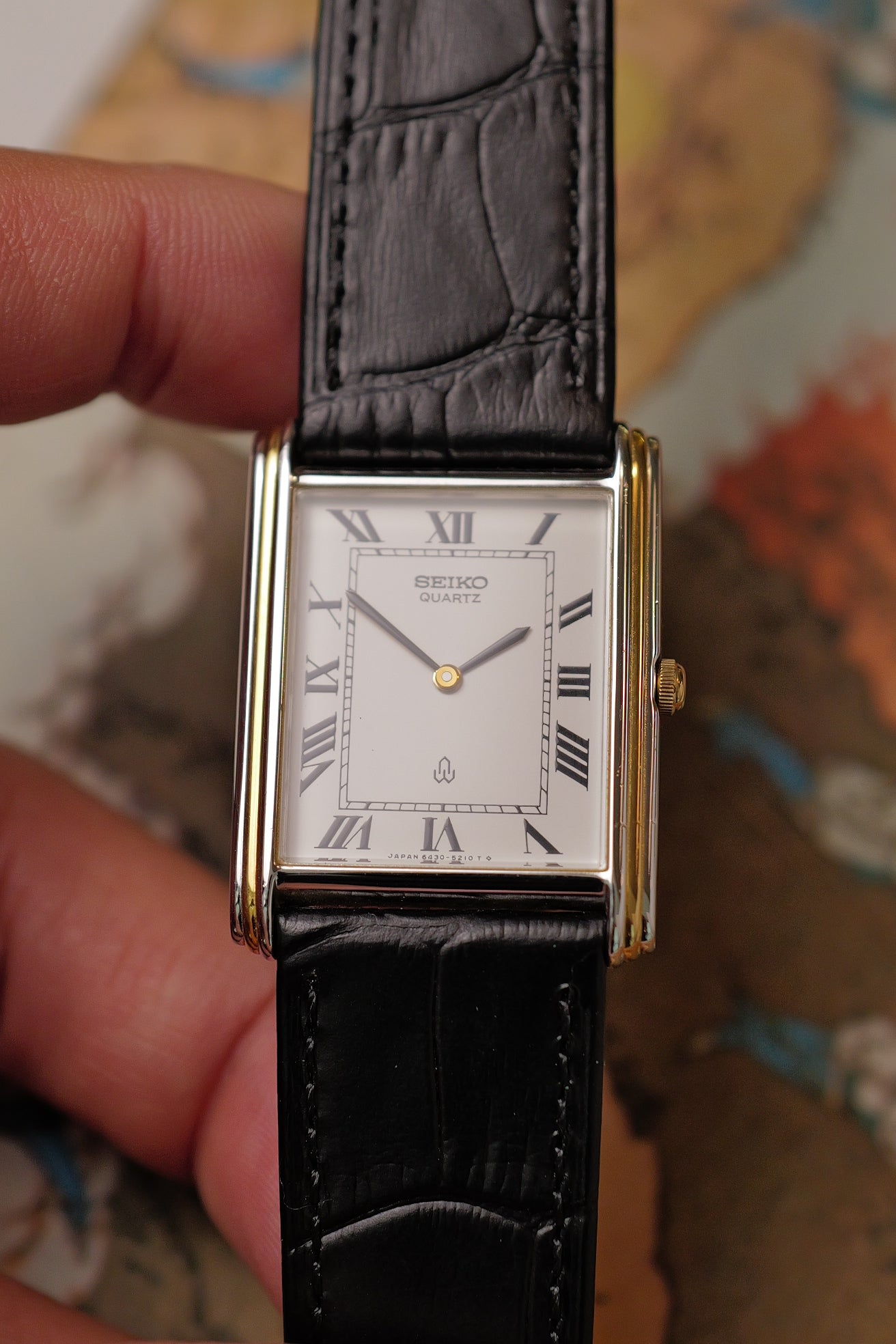 Seiko Quartz Tank Art-deco case Circa.1982