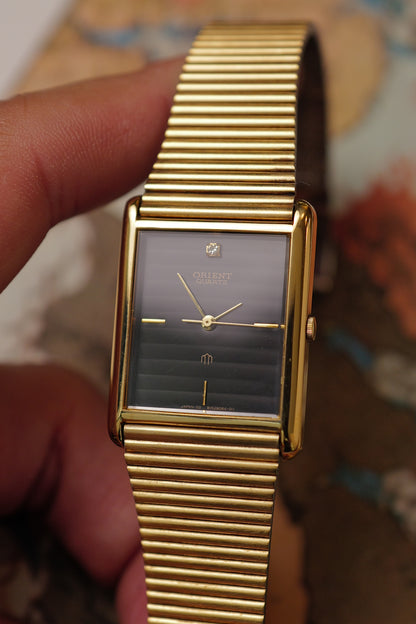 Orient Quartz Tank "Stripes" Dial Circa. 1990s