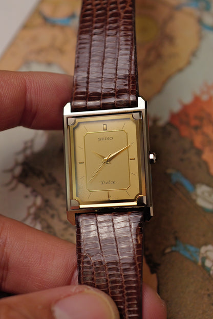 Seiko Dolce Art-Deco Tungsten Carbide. Circa.1987