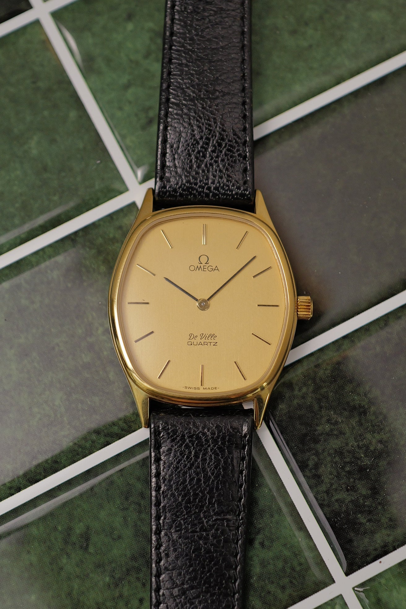 Omega De Ville “Tonneau” Ref. 191.0074.1 (Circa 1969) with original buckle and strap