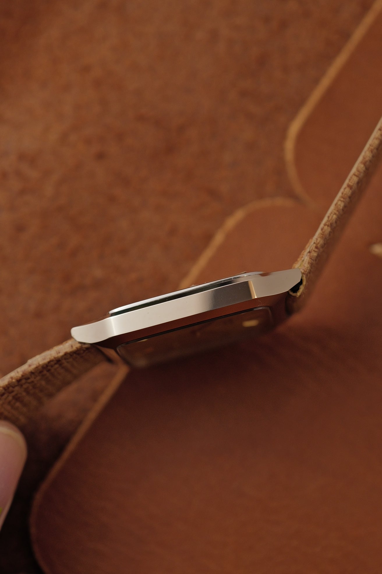 Seiko Quartz "Amber Grain" Scratch resistant Case  Circa. 1980