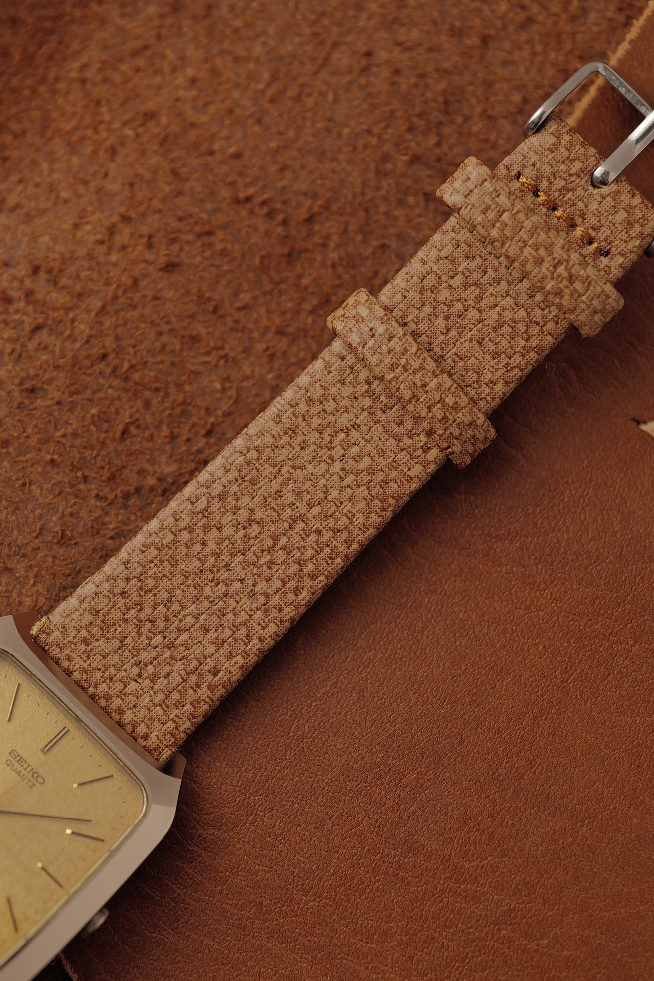 Seiko Quartz "Amber Grain" Scratch resistant Case  Circa. 1980