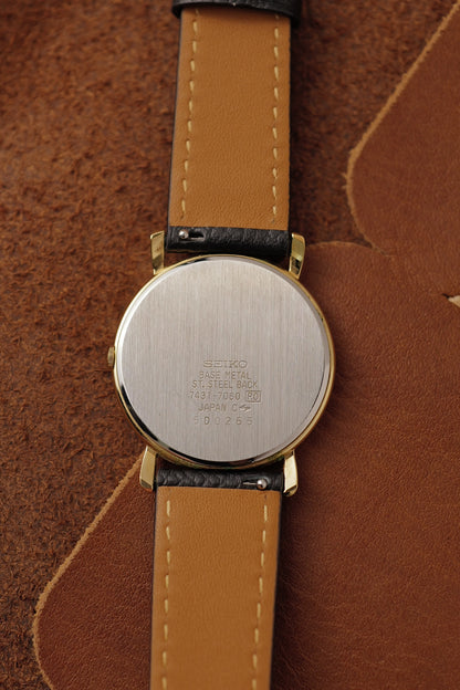 Seiko Sun Burst Grey dial 7431-7060 Circa. 1985