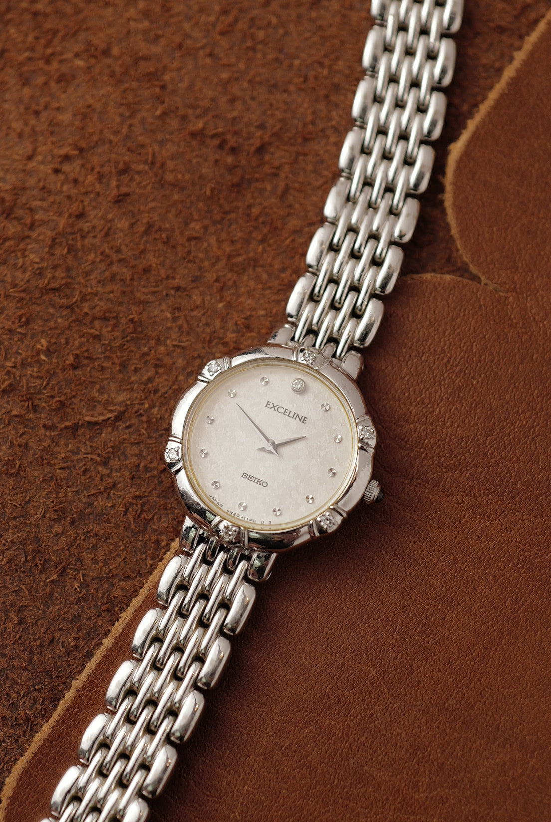 Seiko Exceline with bezel Diamonds 4N40-0640 Circa.1991 – My First