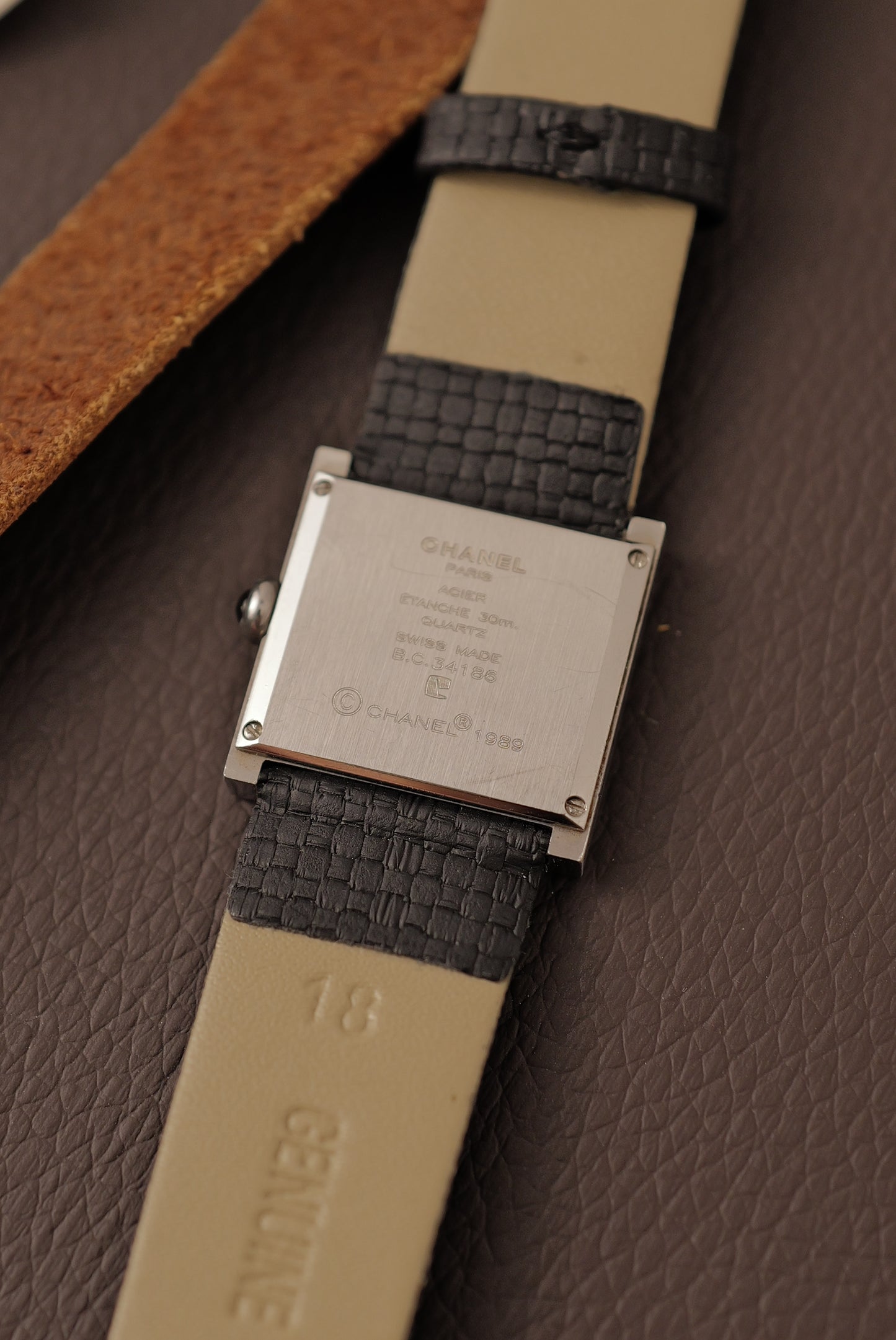 Chanel Square Tank MADEMOISELLE Unisex Quartz Circa.2000s