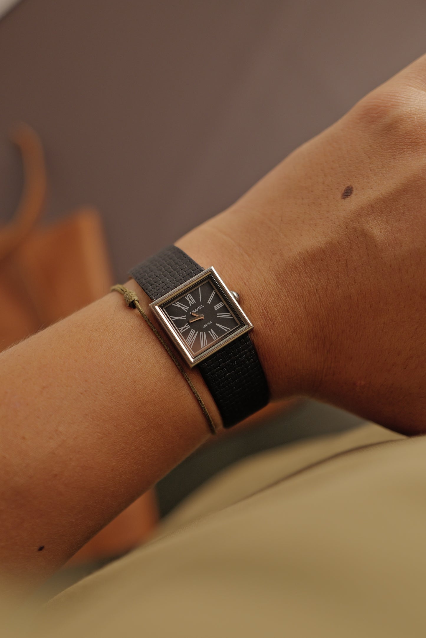 Chanel Square Tank MADEMOISELLE Unisex Quartz Circa.2000s