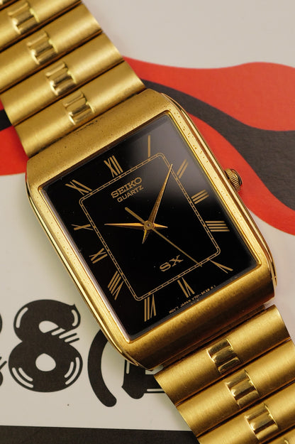 Seiko SX Gold integrated bracelet V701-5K00 Circa.1991