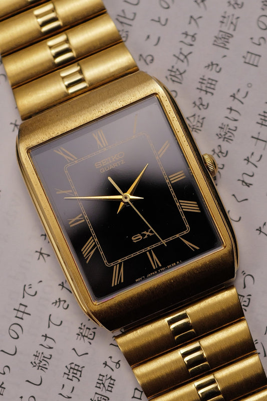 Seiko SX Gold integrated bracelet V701-5K00 Circa.1991