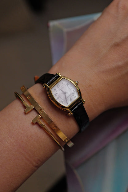 Seiko Exceline "tortue" mother of pearl dial 4N21-5270