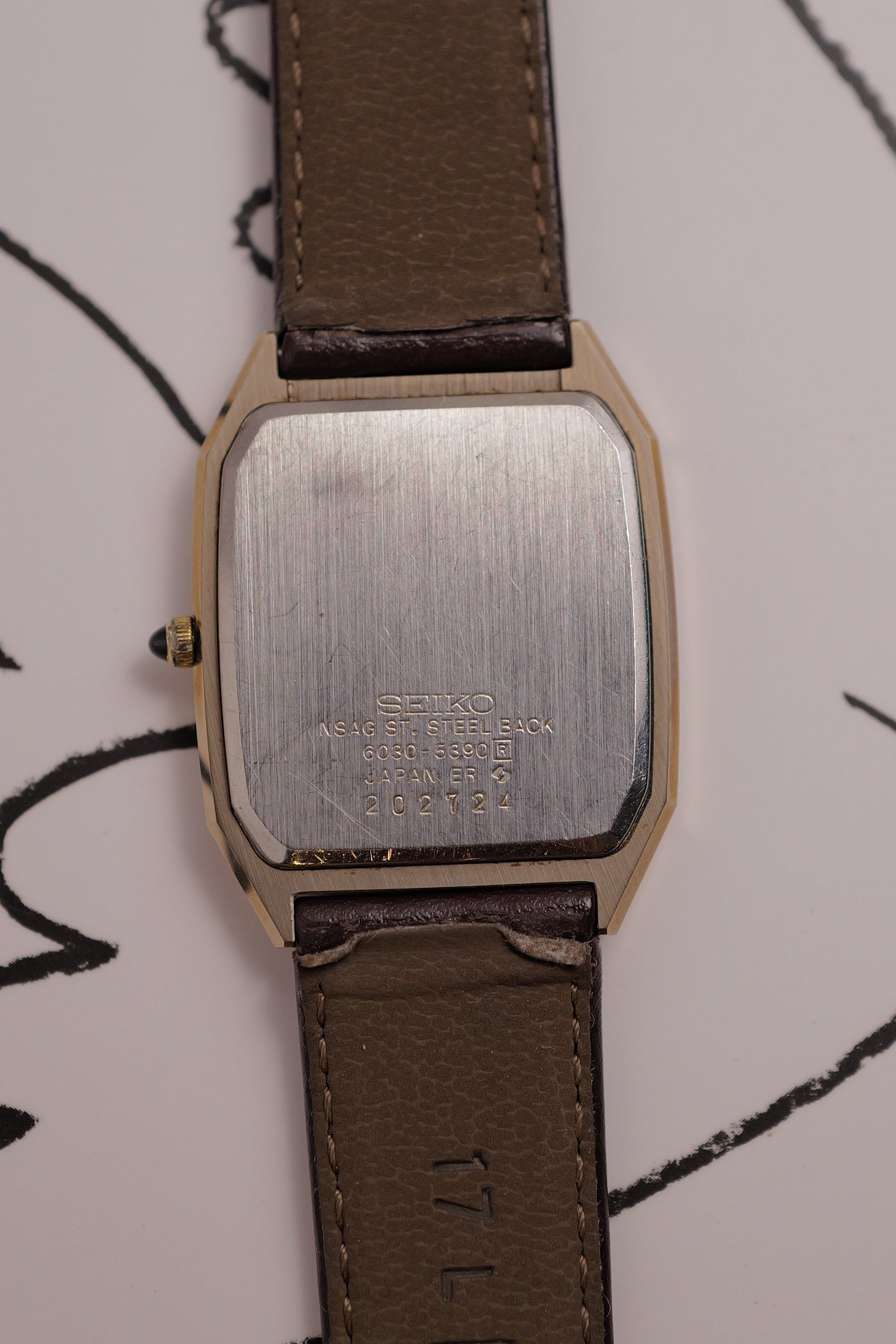 Seiko Dolce Step Bezel 6030-5390 Scratch Resistant case