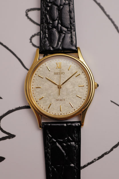 Seiko Dolce Texture Goldflake dial 5E31-6070 20th anniversary commemorative piece full set