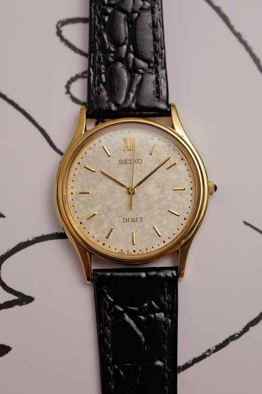 Seiko Dolce Texture Goldflake dial 5E31-6070 20th anniversary commemorative piece full set