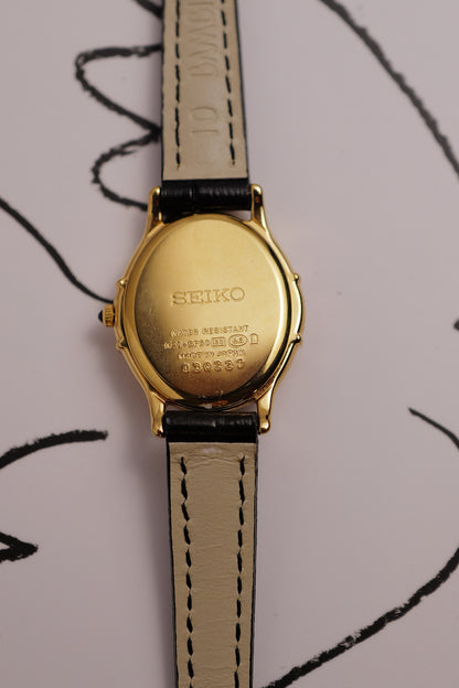 Seiko Exceline Art Deco Diamond Case with Mother of Pearl Dial