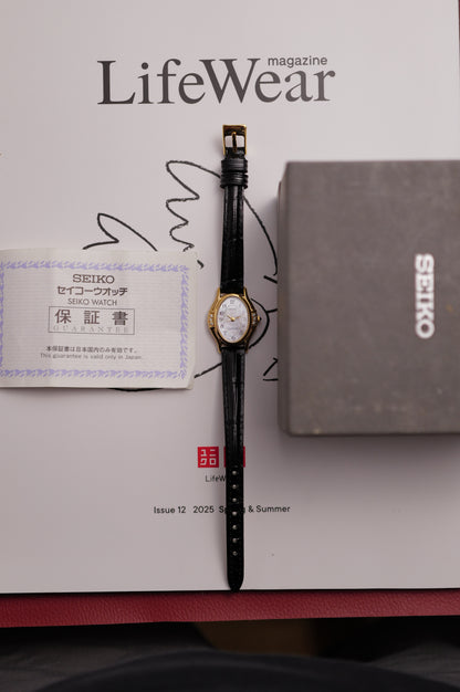 Seiko Exceline Art Deco Diamond Case with Mother of Pearl Dial
