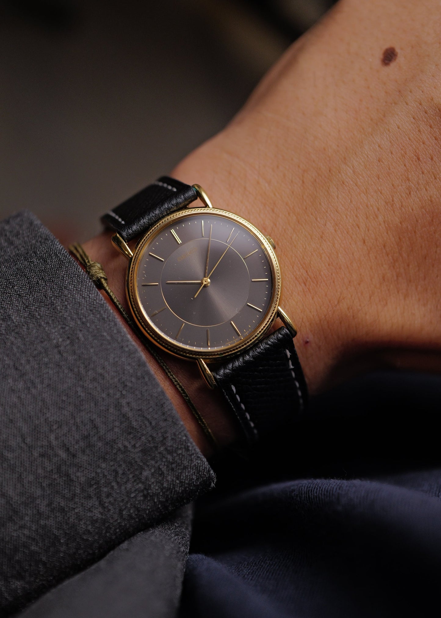 Seiko Sun Burst Grey dial 7431-7060 Circa. 1985