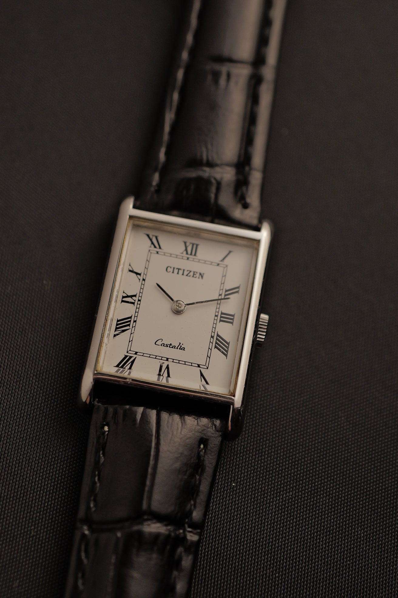 Citizen "Castalia" Tank Circa. 1980s Manual winding