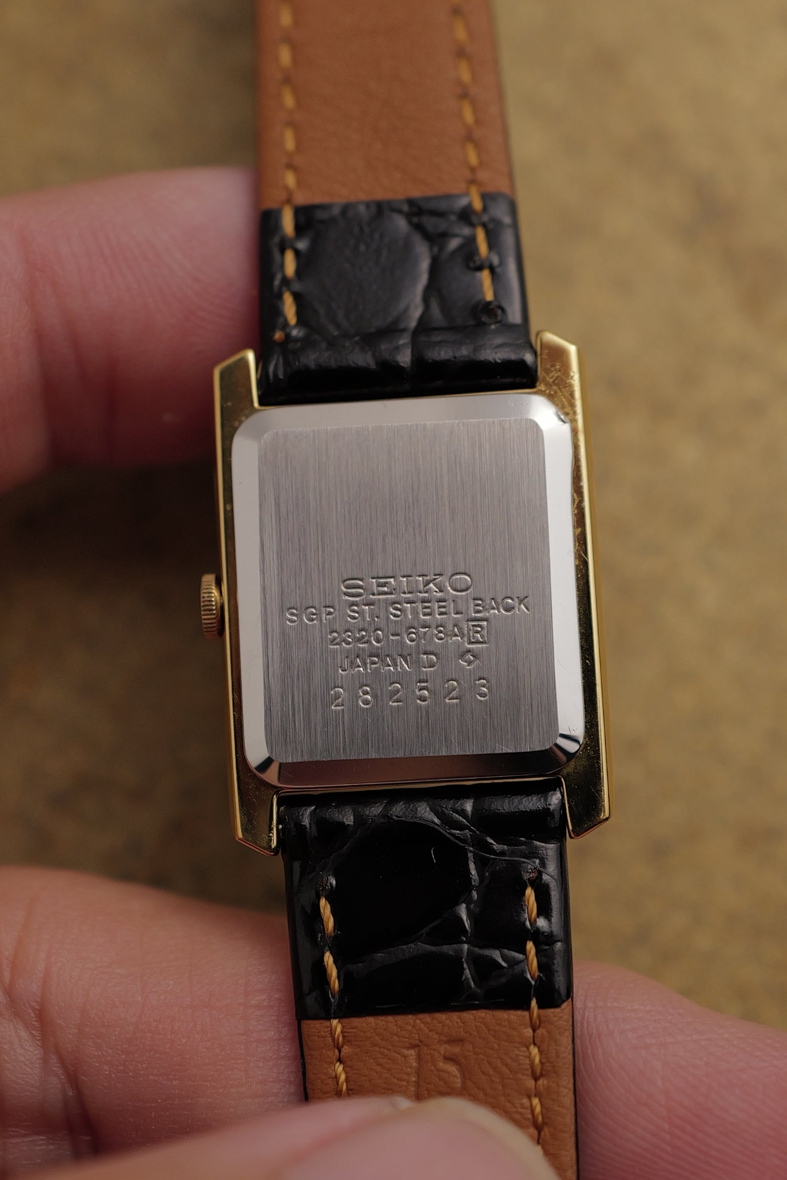 Seiko Tank Art-Deco Lacquer Circa. 1982 – My First Vintage