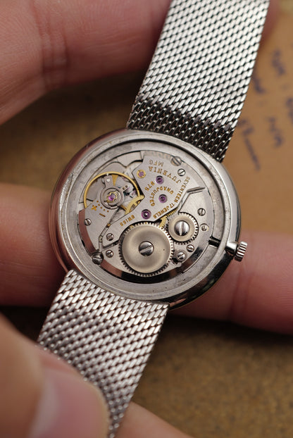 Juvenia "Sunburst Silver" Pebble Disco volante Circa. 1970s