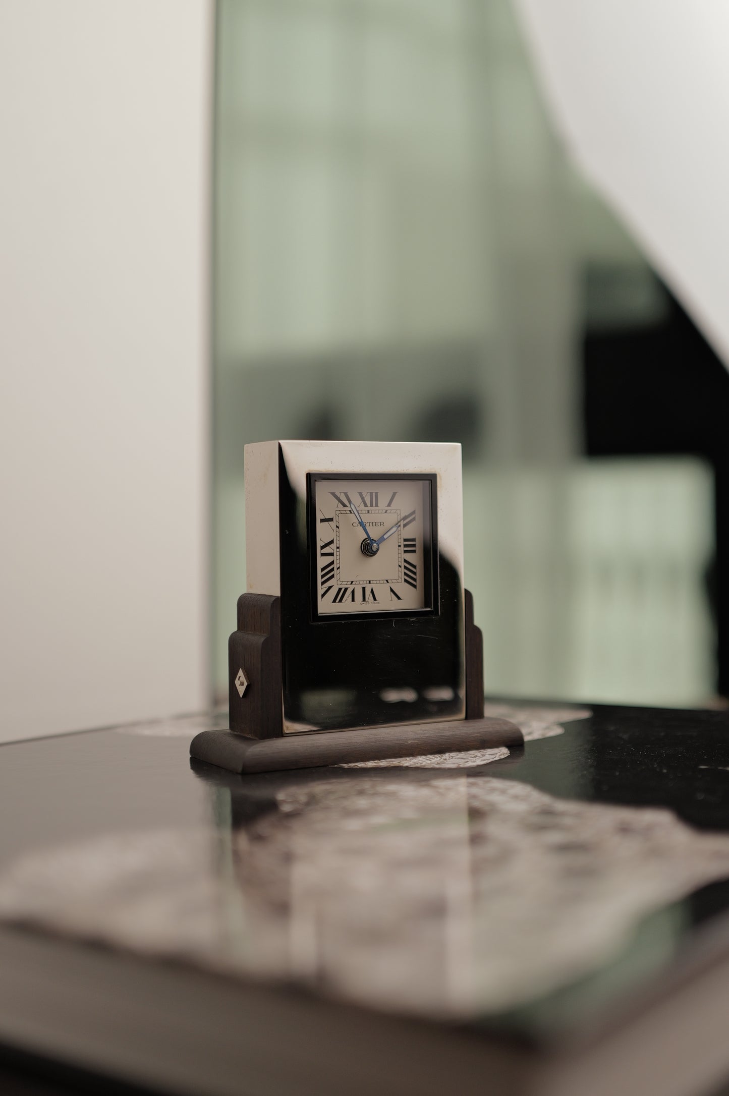 Cartier 'Pendulette Basculante' Table Clock quartz