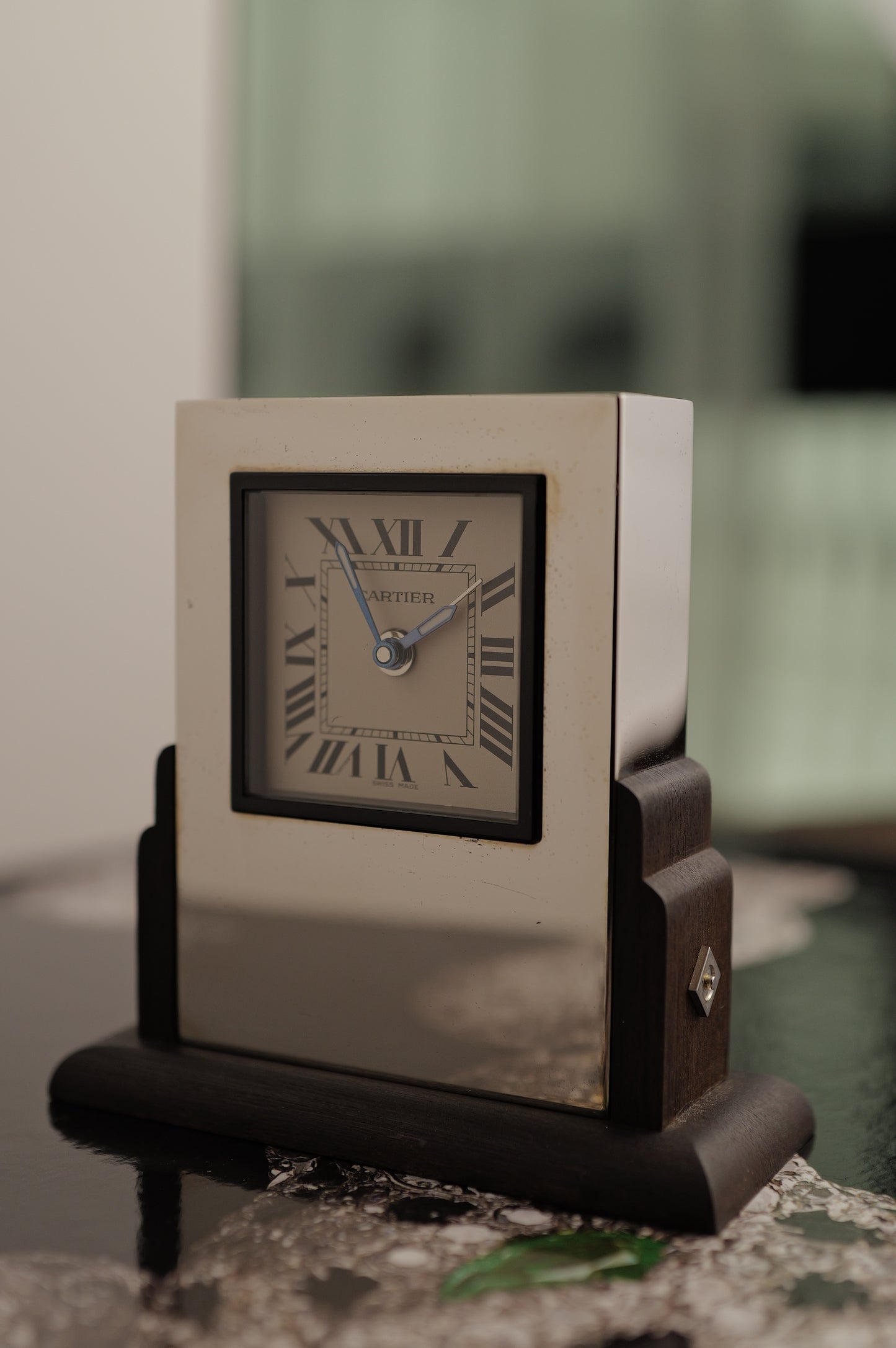 Cartier 'Pendulette Basculante' Table Clock quartz