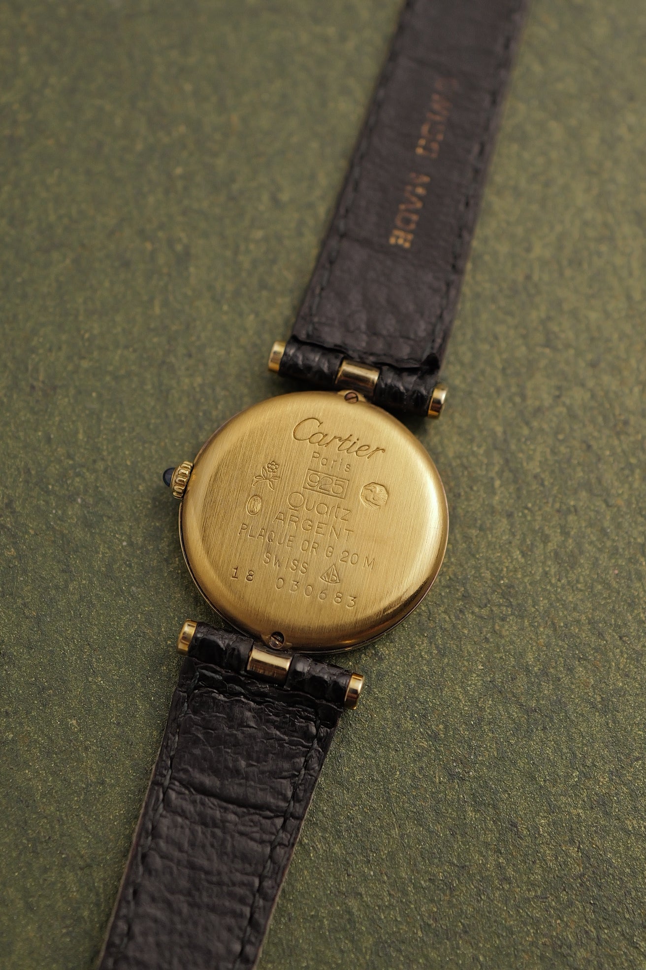 Cartier Vendome "Onyx" Lacquer SM Quartz papers and pouch