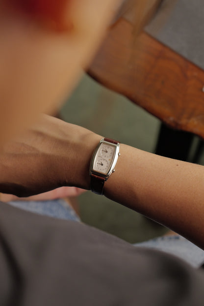 Seiko "Tonneau Dual time" Circa. 1995 in steel