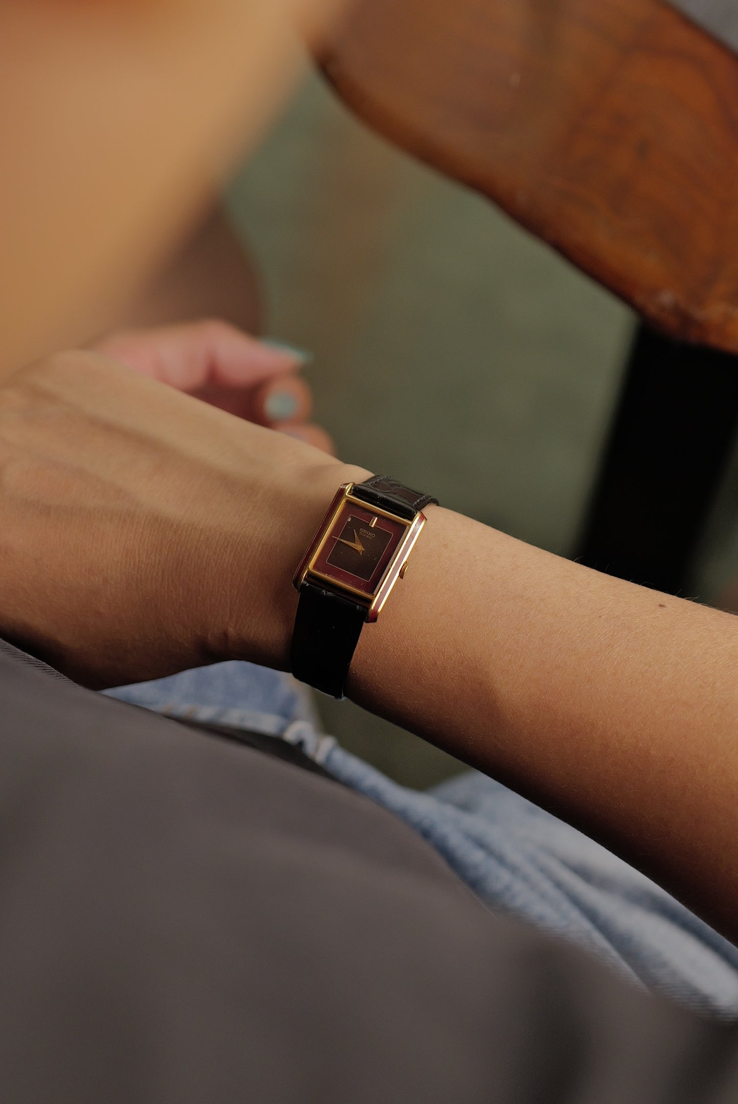 Seiko Tank Art-Deco Lacquer Circa. 1982