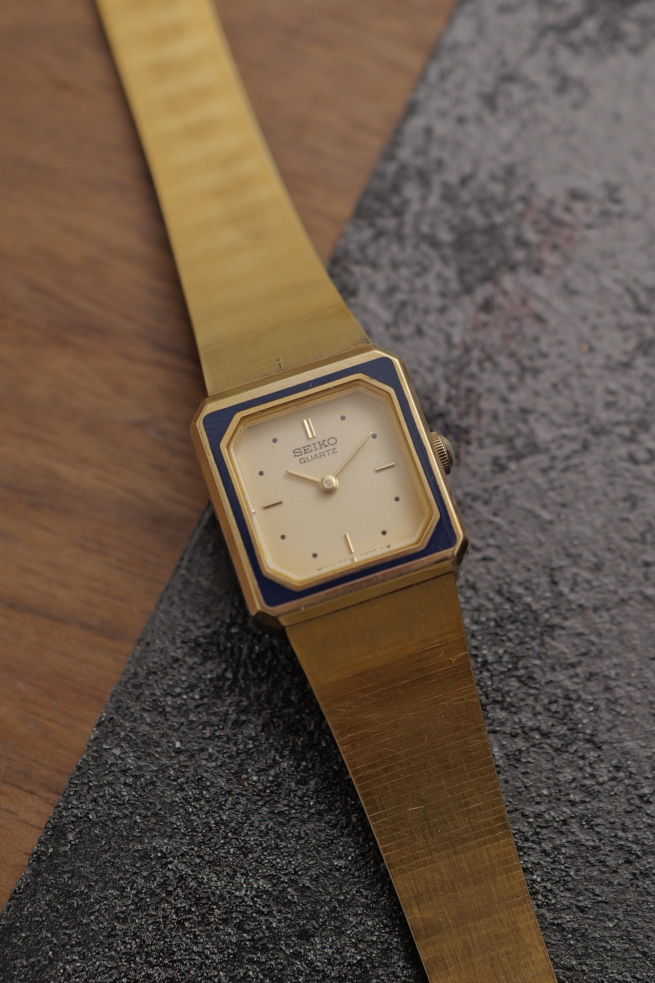 Seiko Quartz "Blue lacquer Frame" Circa. 1992.