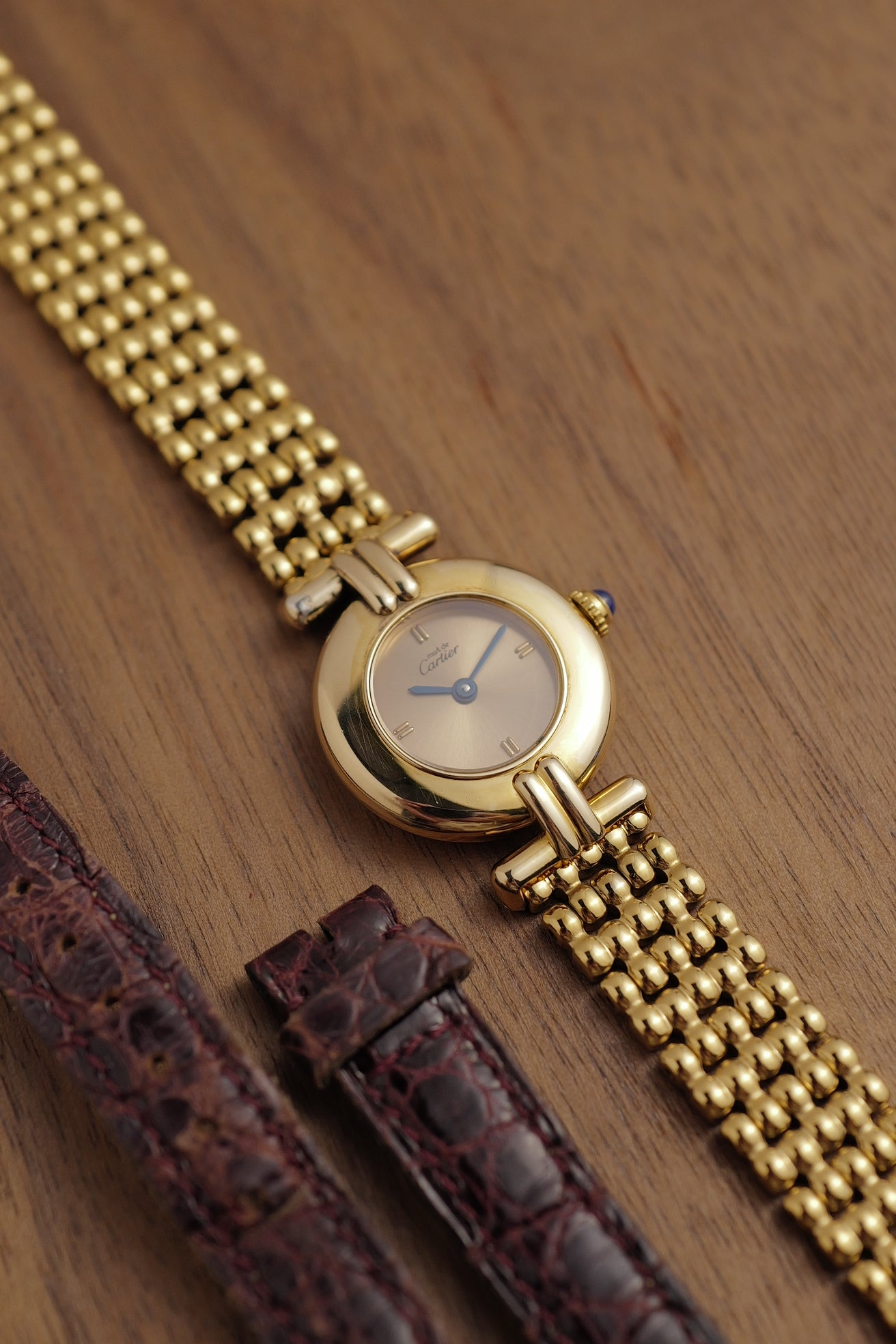 Cartier Colisee " Sunburst " Quartz Circa. 1980s with Box