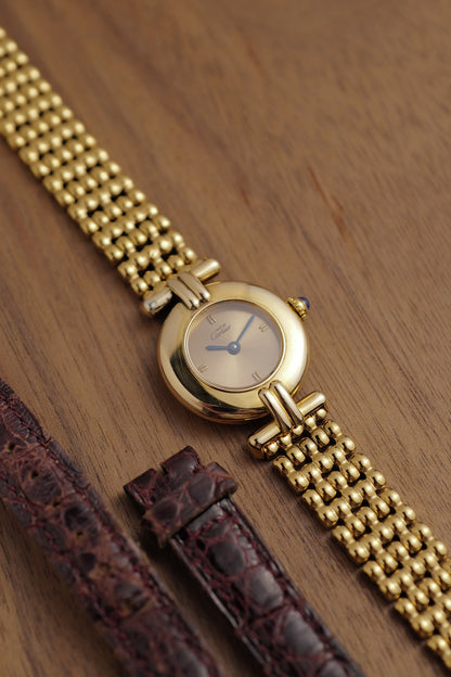 Cartier Colisee " Sunburst " Quartz Circa. 1980s with Box