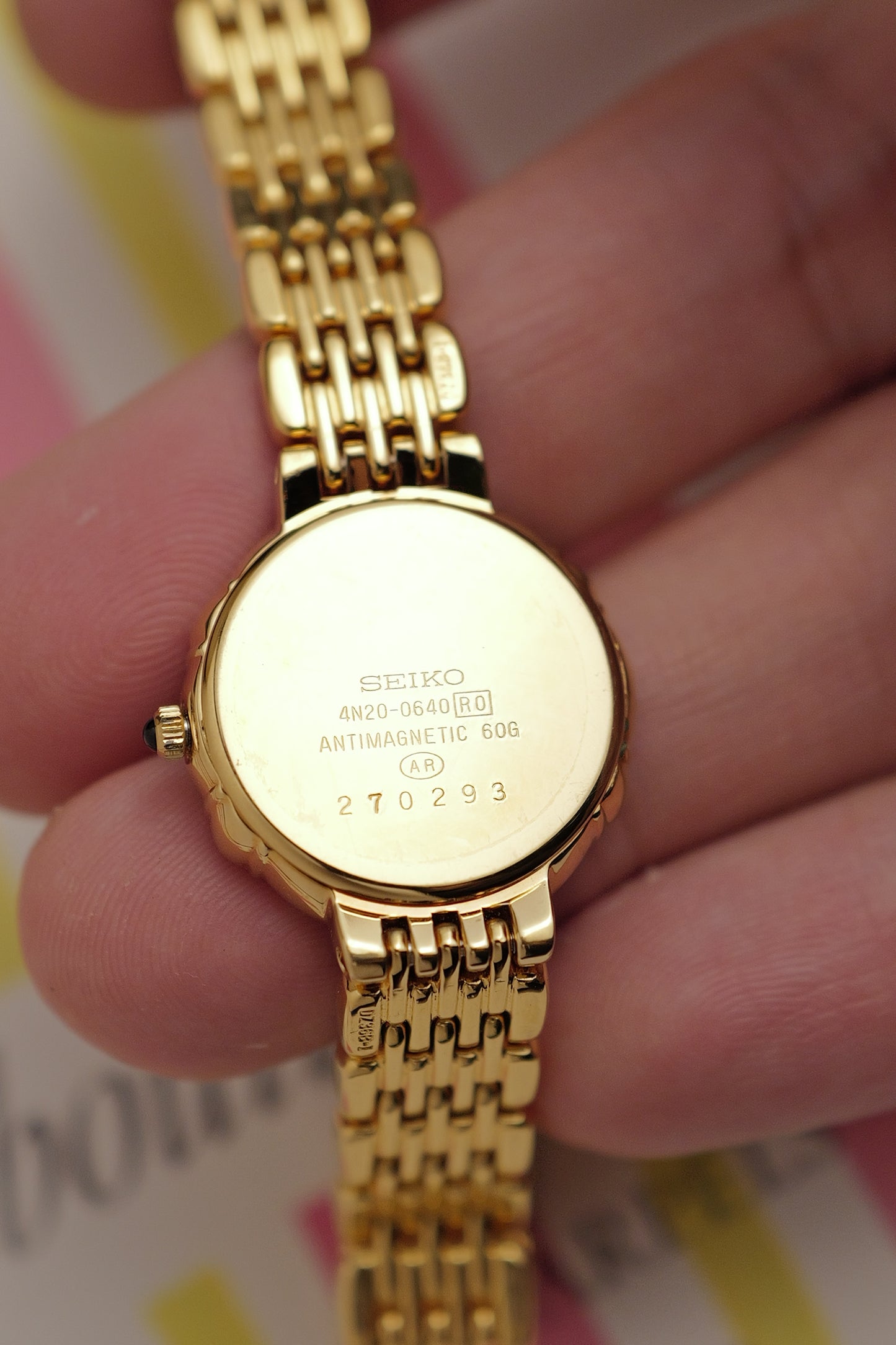 Seiko Exceline with Floral bezel Diamonds  Circa.1990