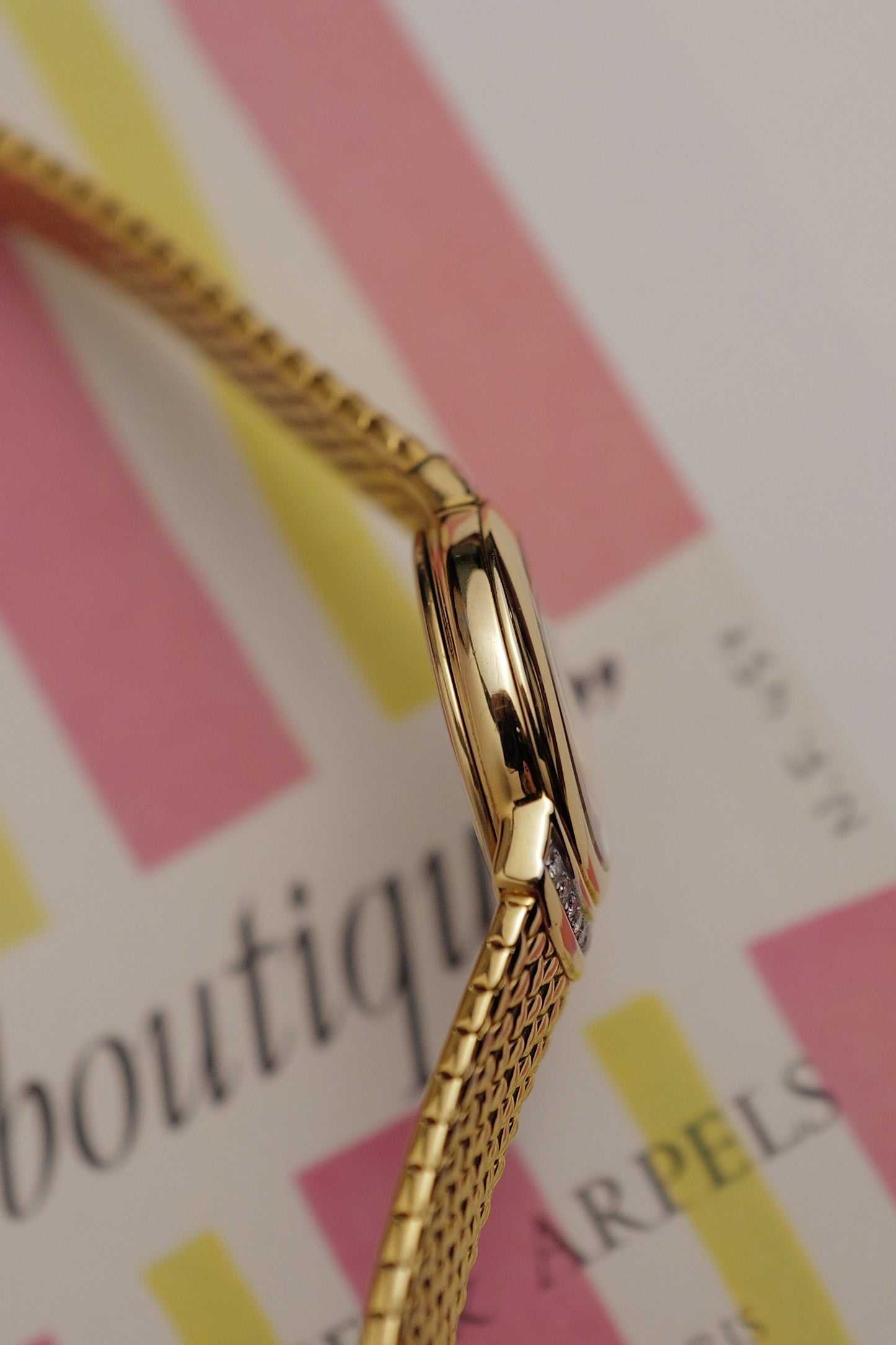 Seiko Exceline Mother of Pearl Oval w/ Diamonds Circa.1991