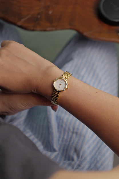 Seiko Exceline with Floral bezel Diamonds  Circa.1990
