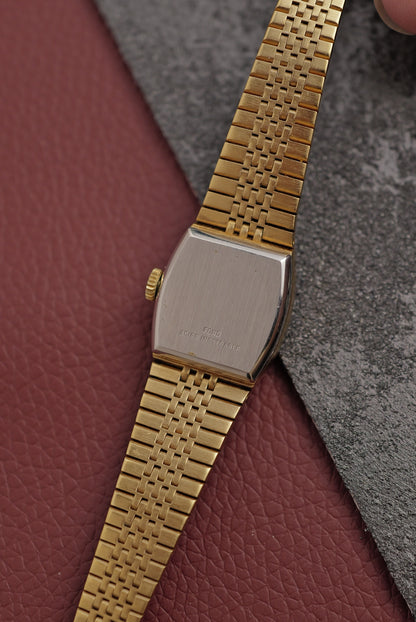 Tissot "Golden Cushion" Textured bracelet Circa. 1970s NOS