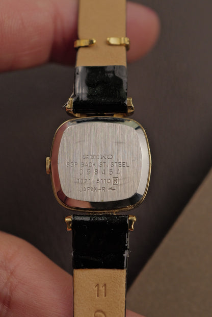 Seiko Quartz "Obsedian Black Art-deco" Circa. 1980