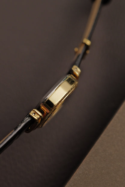 Seiko Quartz "Obsedian Black Art-deco" Circa. 1980