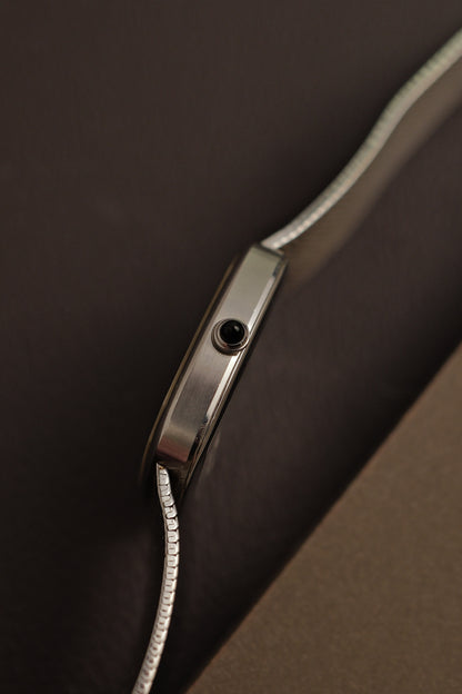 Seiko Quartz "Sunburst Blue Cushion" Circa. 1988