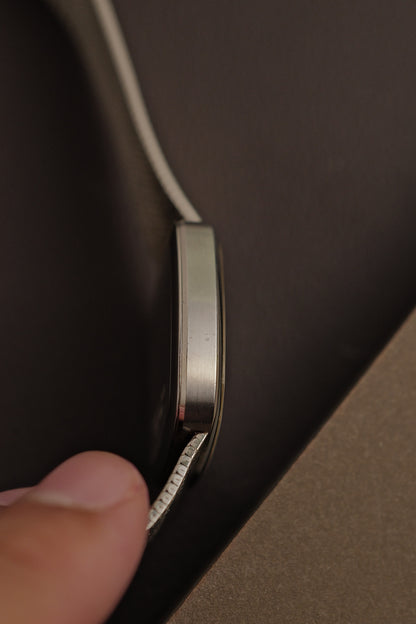 Seiko Quartz "Sunburst Blue Cushion" Circa. 1988