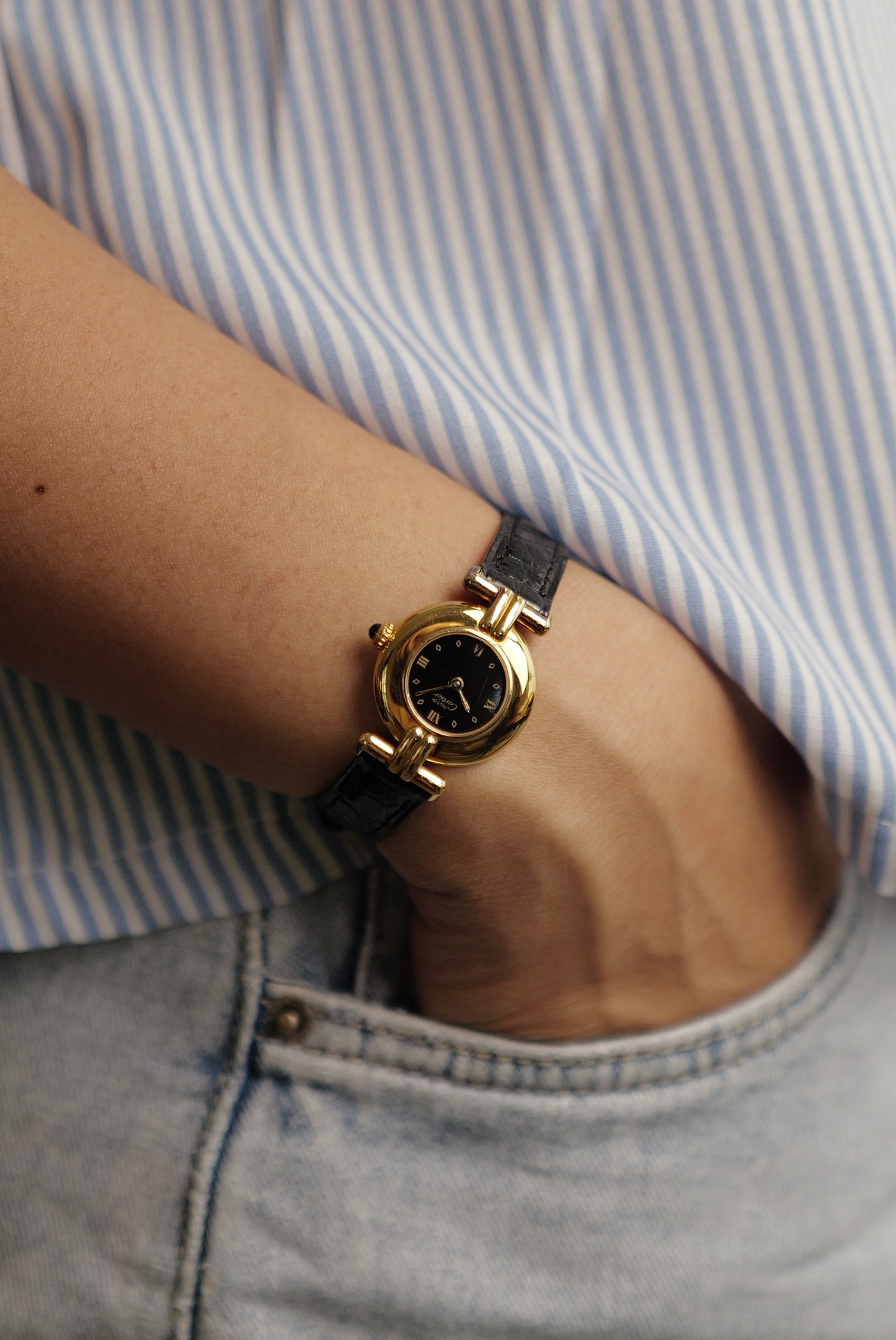 Cartier Colisee " Art-deco Roman" Quartz Circa. 1980s Full set